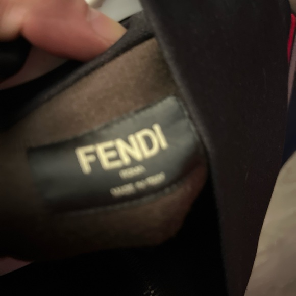 Fendi Black Logo Stripe & Brown Sleeve Track eJacket - Picture 4 of 4